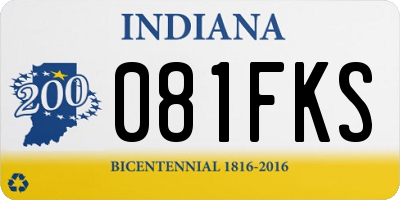 IN license plate 081FKS