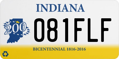 IN license plate 081FLF
