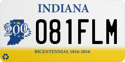 IN license plate 081FLM