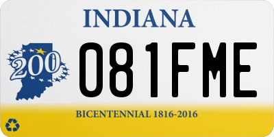 IN license plate 081FME