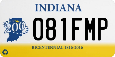 IN license plate 081FMP