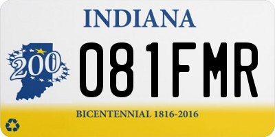 IN license plate 081FMR