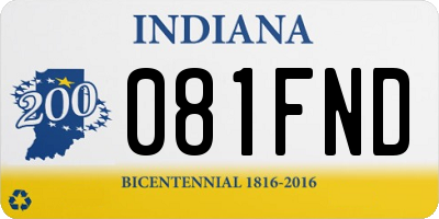IN license plate 081FND