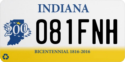 IN license plate 081FNH