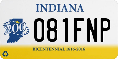 IN license plate 081FNP