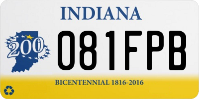 IN license plate 081FPB