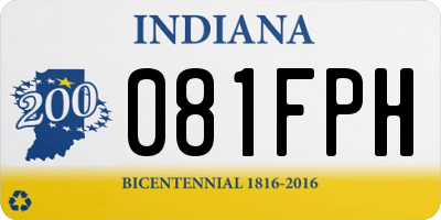 IN license plate 081FPH