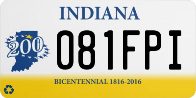 IN license plate 081FPI
