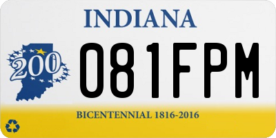 IN license plate 081FPM