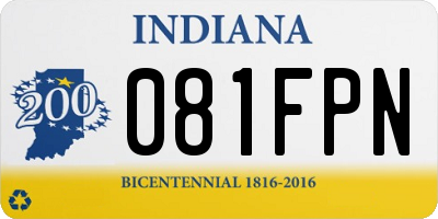 IN license plate 081FPN