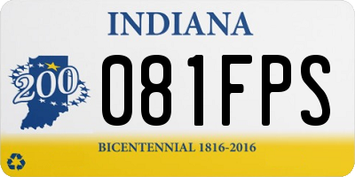 IN license plate 081FPS