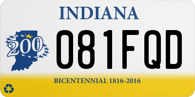 IN license plate 081FQD