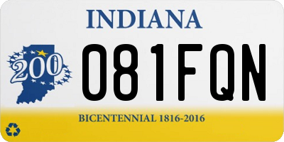 IN license plate 081FQN