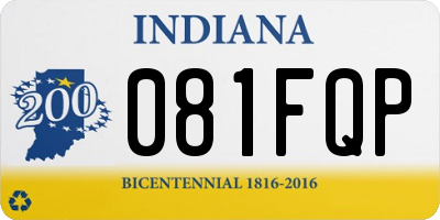 IN license plate 081FQP