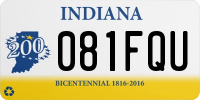 IN license plate 081FQU