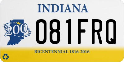 IN license plate 081FRQ