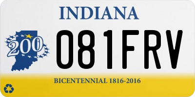 IN license plate 081FRV