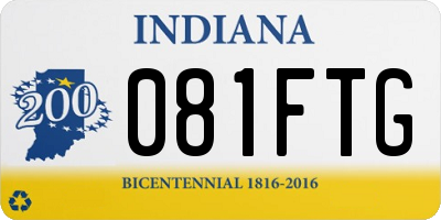 IN license plate 081FTG