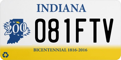 IN license plate 081FTV