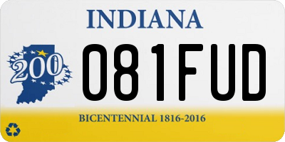 IN license plate 081FUD