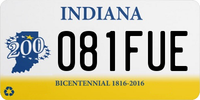 IN license plate 081FUE
