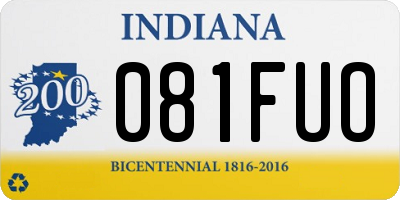 IN license plate 081FUO
