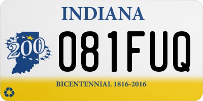 IN license plate 081FUQ