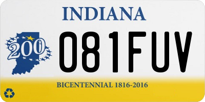 IN license plate 081FUV