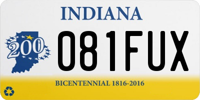 IN license plate 081FUX