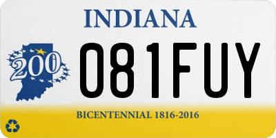 IN license plate 081FUY