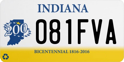 IN license plate 081FVA