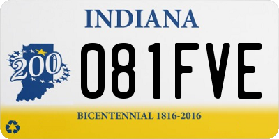 IN license plate 081FVE