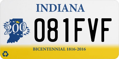 IN license plate 081FVF