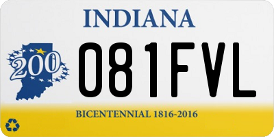 IN license plate 081FVL