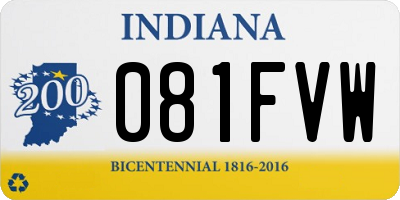 IN license plate 081FVW