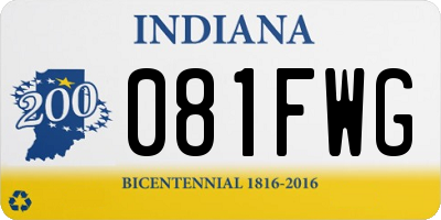 IN license plate 081FWG