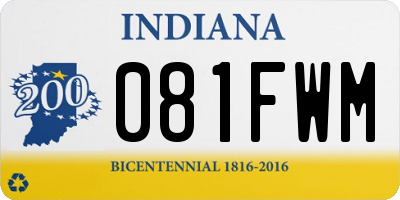 IN license plate 081FWM