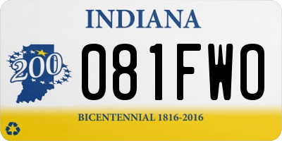 IN license plate 081FWO