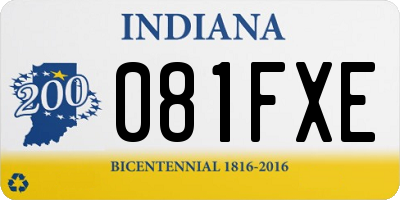 IN license plate 081FXE