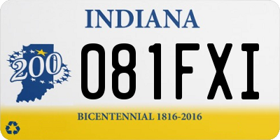 IN license plate 081FXI
