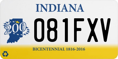 IN license plate 081FXV