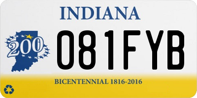 IN license plate 081FYB