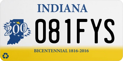 IN license plate 081FYS