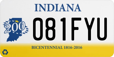 IN license plate 081FYU
