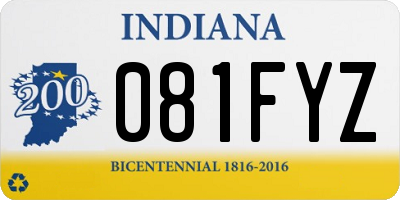 IN license plate 081FYZ