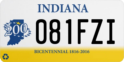 IN license plate 081FZI