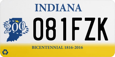 IN license plate 081FZK
