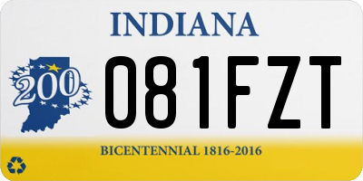 IN license plate 081FZT