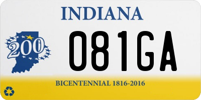 IN license plate 081GA