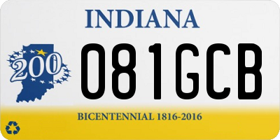 IN license plate 081GCB